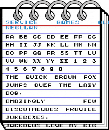 Service Games Oldskool Regular Font