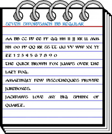 Seven Swordsmen BB Regular Font