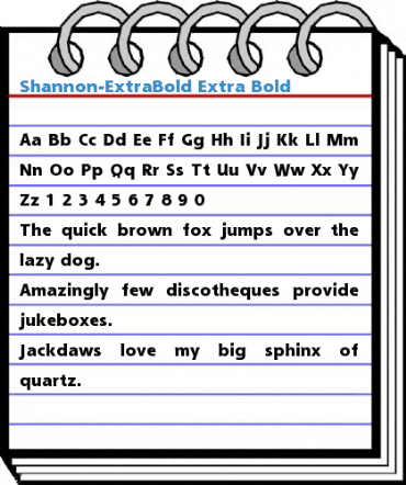 Shannon-ExtraBold Extra Bold Font