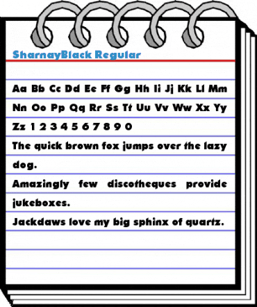 SharnayBlack Regular Font