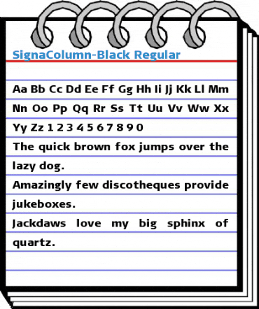 SignaColumn-Black Regular Font