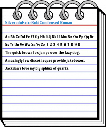 SilveradoExtraBoldCondensed Font