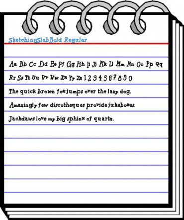 SketchingSlabBold Regular Font