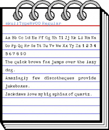 skullTypeWr00 Regular Font