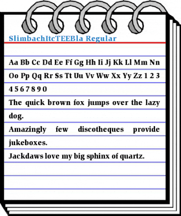 SlimbachItcTEEBla Regular Font