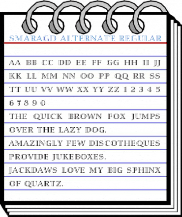 Smaragd Alternate Regular Font