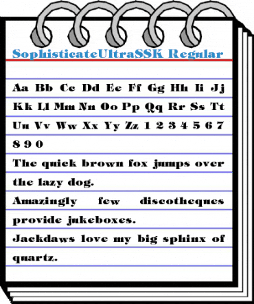 SophisticateUltraSSK Regular Font