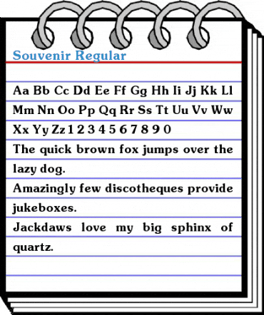 Souvenir Regular Font