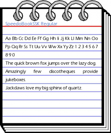 SpeedoBookSSK Regular Font