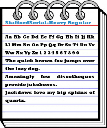 StaffordSerial-Heavy Regular Font