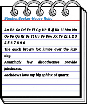 StephenBecker-Heavy Font