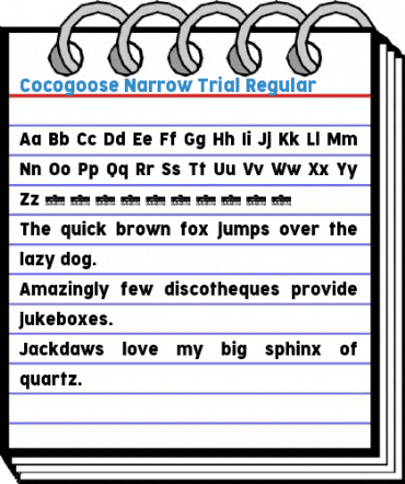 Cocogoose Narrow Trial Regular Font