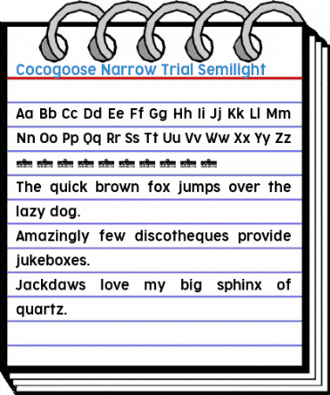 Cocogoose Narrow Trial Semilight Font