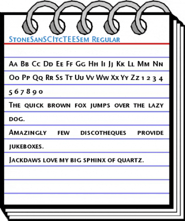 StoneSanSCItcTEESem Font