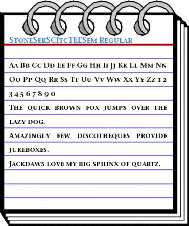 StoneSerSCItcTEESem Regular Font