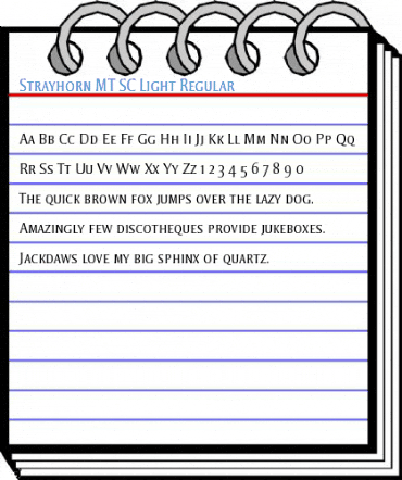 Strayhorn MT SC Light Regular Font