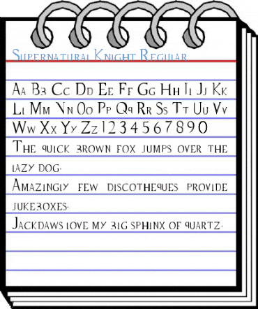 Supernatural Knight Font