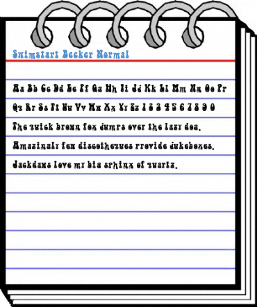 Swimstart Becker Normal Font