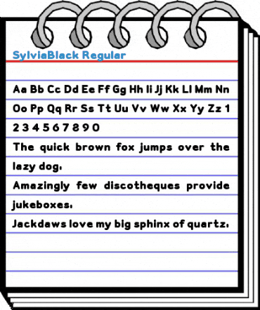 SylviaBlack Regular Font