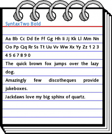 SyntaxTwo Bold Font