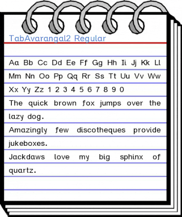 TabAvarangal2 Regular Font