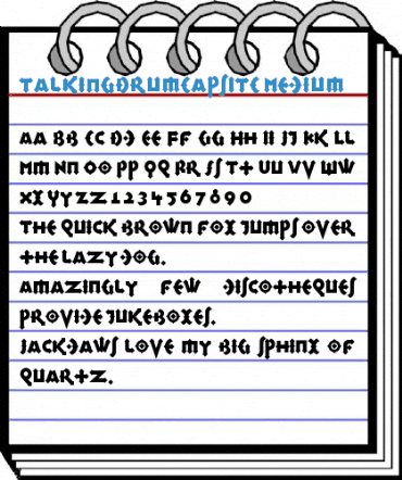 TalkingDrumCapsITC Medium Font