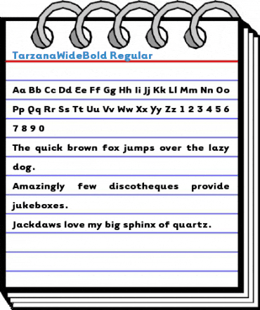 TarzanaWideBold Regular Font