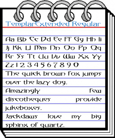 TemplarExtended Regular Font