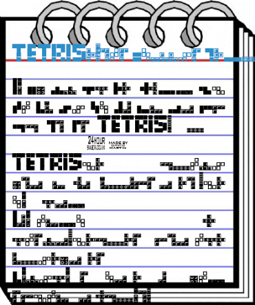 Tetris Blocks Font