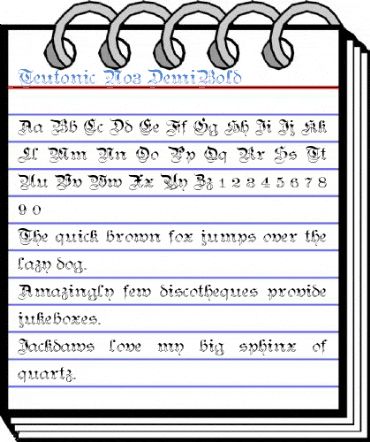Teutonic No3 DemiBold Font