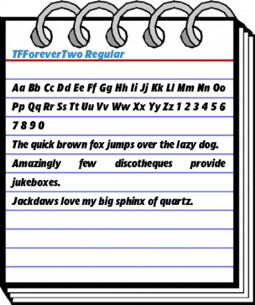 TFForeverTwo Regular Font