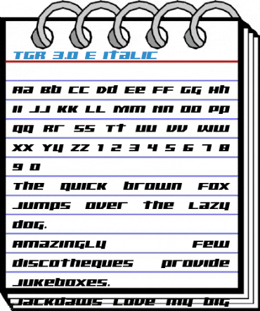 TGR 3.0 E Font