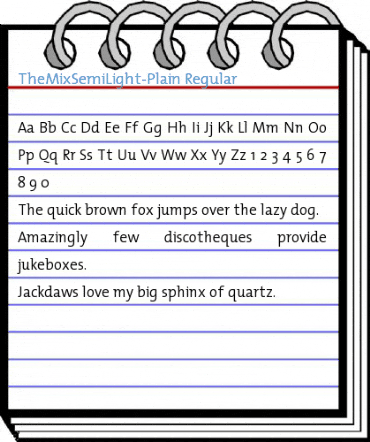 TheMixSemiLight-Plain Font