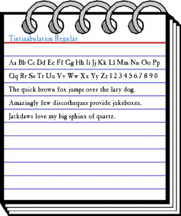 Tintinabulation Regular Font