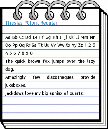 Tiresias PCfont Regular Font