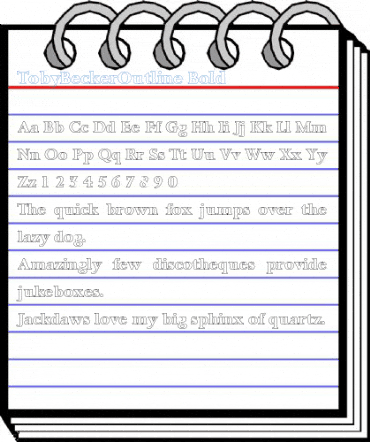 TobyBeckerOutline Bold Font