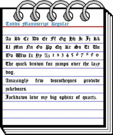 Todds Manuscript Regular Font