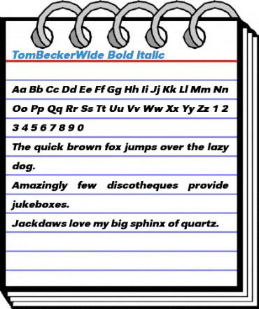 TomBeckerWide Font