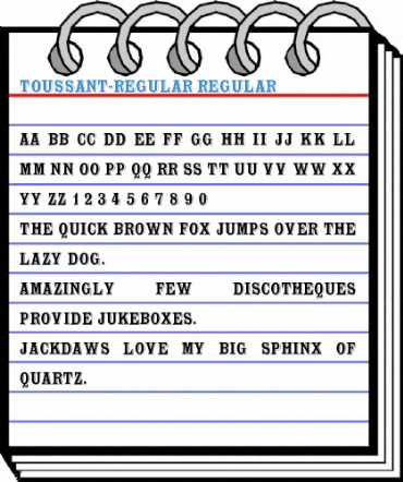 Toussant-Regular Regular Font
