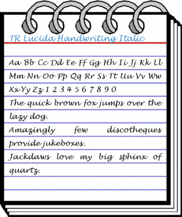TR Lucida Handwriting Font