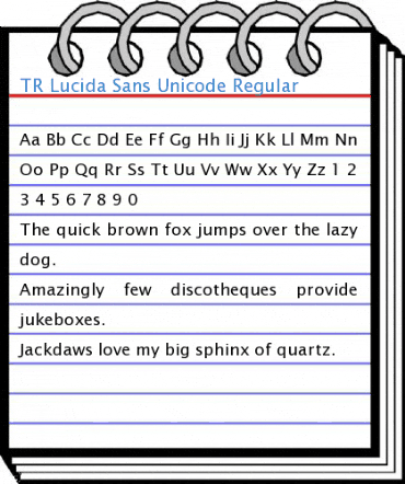 TR Lucida Sans Unicode Regular Font