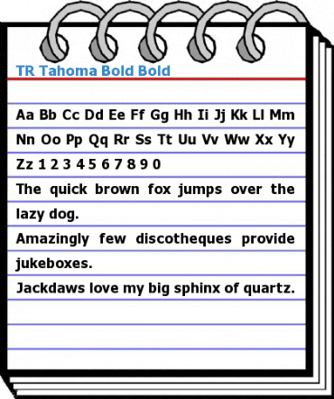 TR Tahoma Bold Font