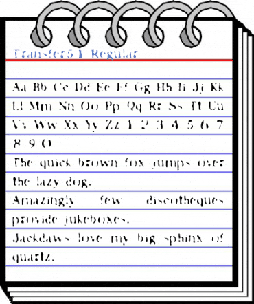 Transfer51 Regular Font