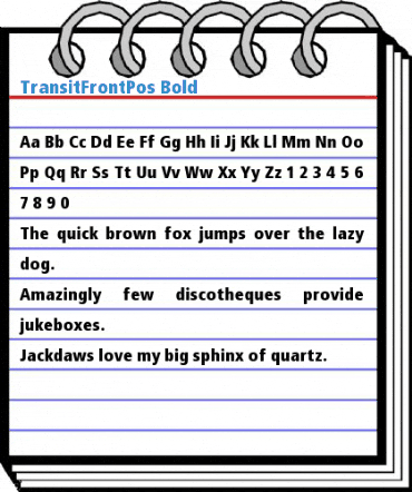 TransitFrontPos Font