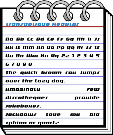 TransOblique Regular Font