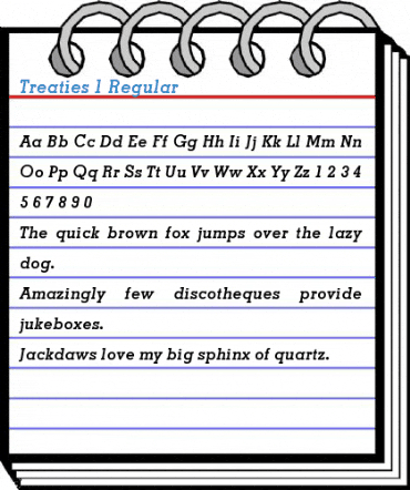 Treaties 1 Regular Font