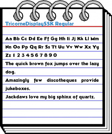 TricorneDisplaySSK Regular Font