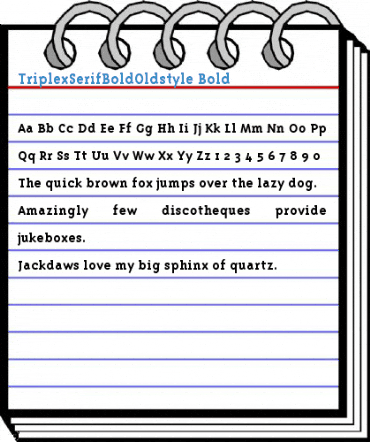 TriplexSerifBoldOldstyle Font