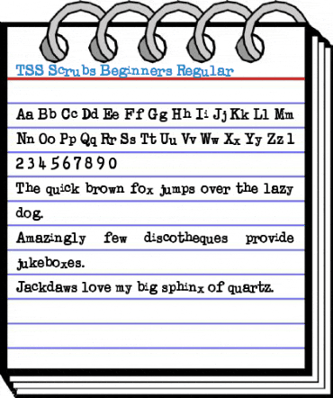 TSS Scrubs Beginners Regular Font