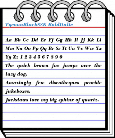 TycoonBlackSSK Font